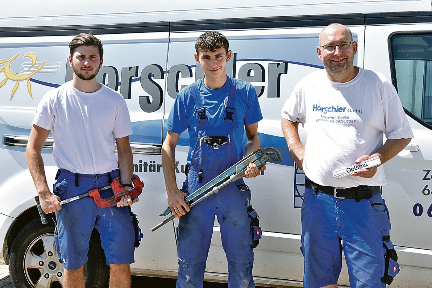 Das Team von Horschler GmbH vor Ort in Bensheim